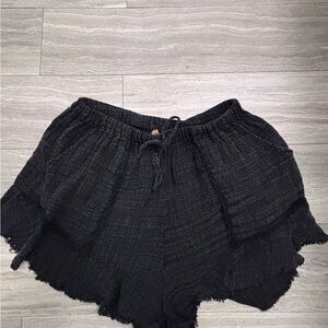 Free People Black High Waist Women's Shorts